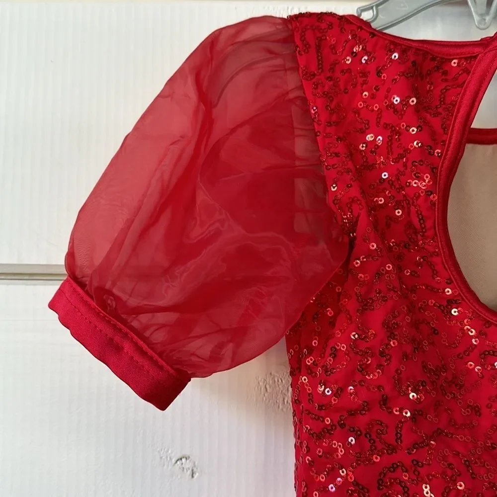 Weissman Showtime A Bluebird On Your Windowsill Dance Costume SC Red Polka Dot